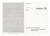 Bulletin 32: Sol Lewitt